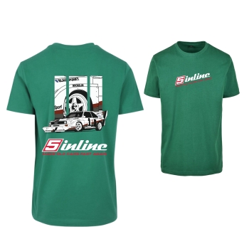 T-Shirt 5inline Motorsport Grün "MAKE OLD CARS FAST AGAIN"